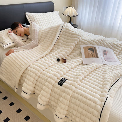 Coperta in pile morbido con trama a quadri