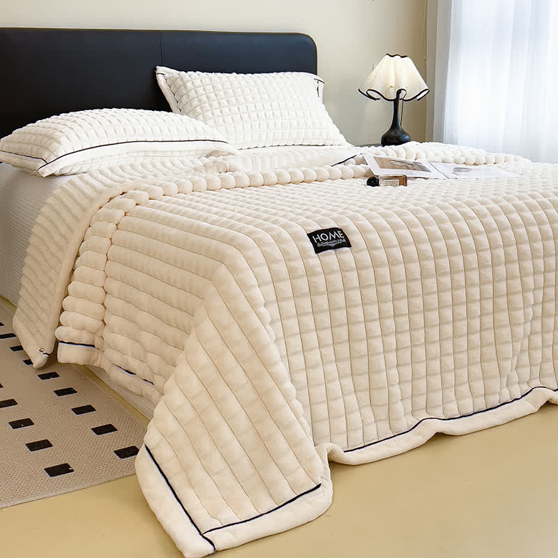 Coperta in pile morbido con trama a quadri