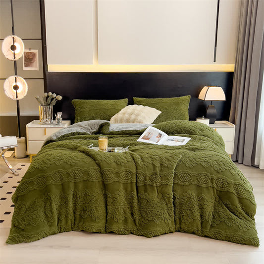 Coperta invernale in pile caldo jacquard