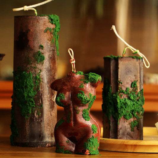 Candela profumata con ornamento artistico Green Hills & Moss