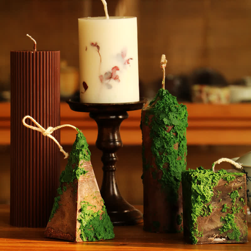 Candela profumata con ornamento artistico Green Hills & Moss