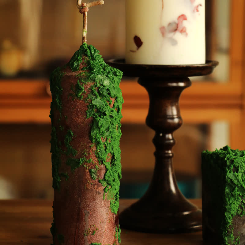 Candela profumata con ornamento artistico Green Hills & Moss