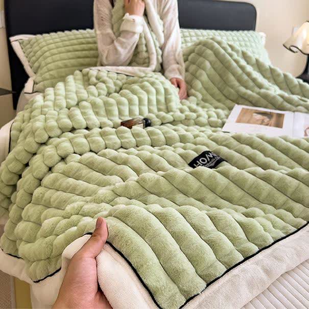Coperta in pile morbido con trama a quadri