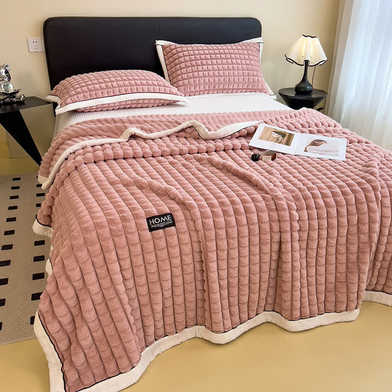 Coperta in pile morbido con trama a quadri
