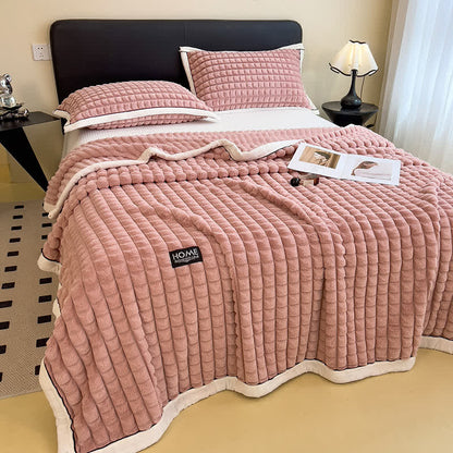 Coperta in pile morbido con trama a quadri