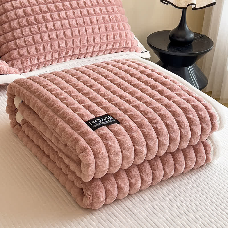 Coperta in pile morbido con trama a quadri