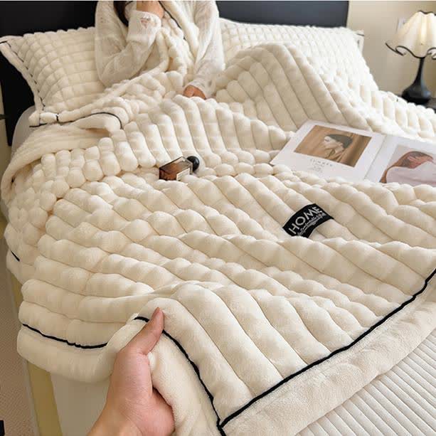 Coperta in pile morbido con trama a quadri