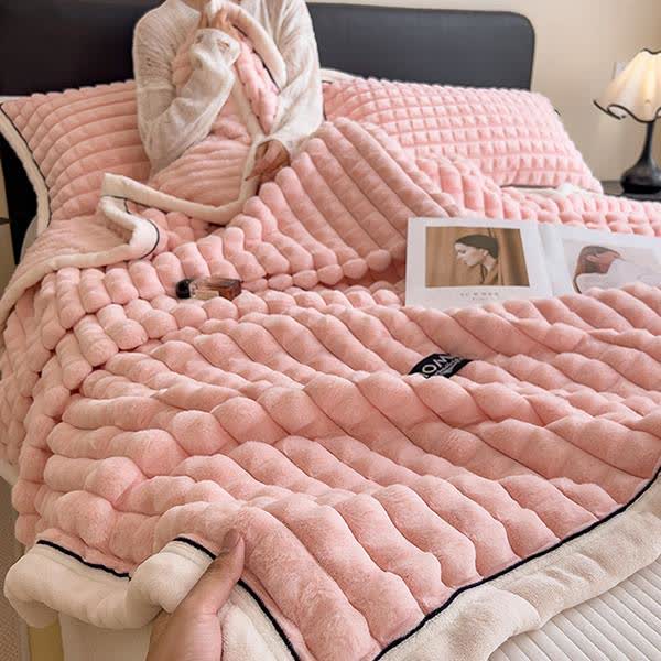 Coperta in pile morbido con trama a quadri