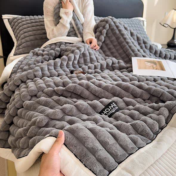 Coperta in pile morbido con trama a quadri
