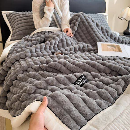 Coperta in pile morbido con trama a quadri