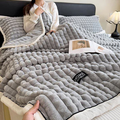 Coperta in pile morbido con trama a quadri