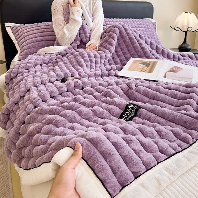 Coperta in pile morbido con trama a quadri