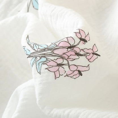 Pigiama in garza di cotone con kimono floreale Lily
