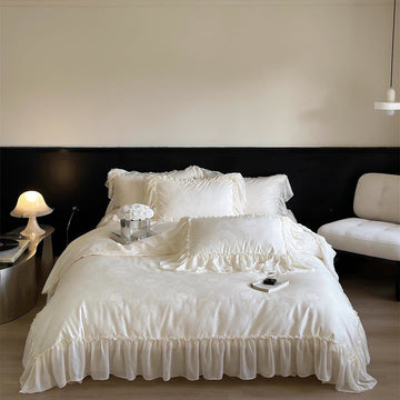 Set di biancheria da letto in raso di cotone French Country (4 pezzi)