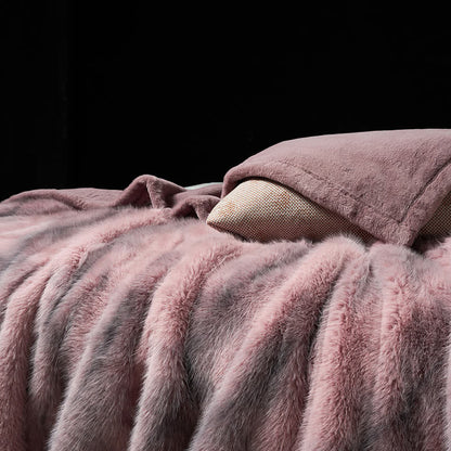 Coperta calda sfumata in pelliccia sintetica
