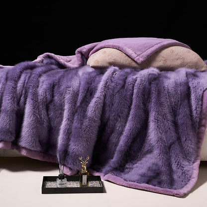 Coperta calda sfumata in pelliccia sintetica