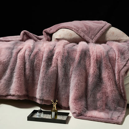 Coperta calda sfumata in pelliccia sintetica