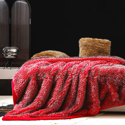 Coperta invernale di lusso in morbida pelliccia sintetica