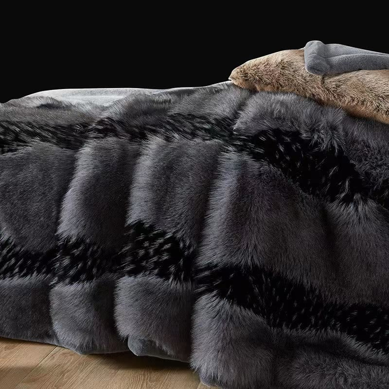 Coperta invernale di lusso in pelliccia sintetica