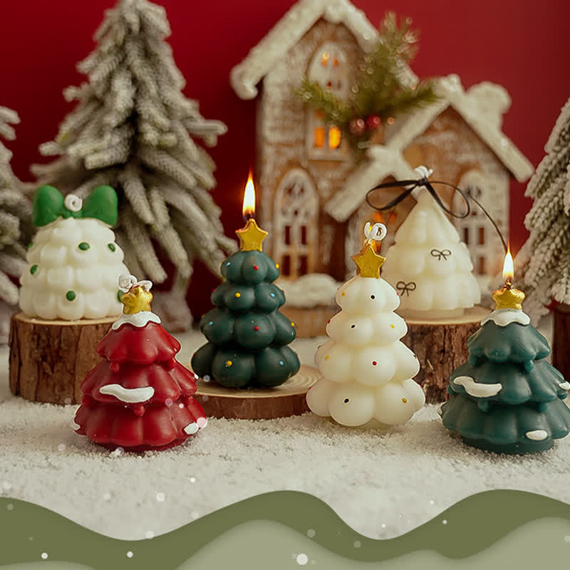 Candela profumata per la casa a forma di albero di Natale
