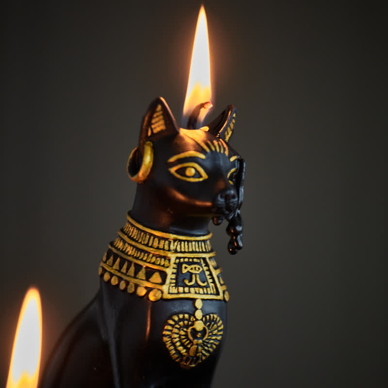 Candela profumata per la casa a forma di gatto egiziano