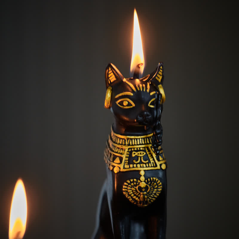 Candela profumata per la casa a forma di gatto egiziano