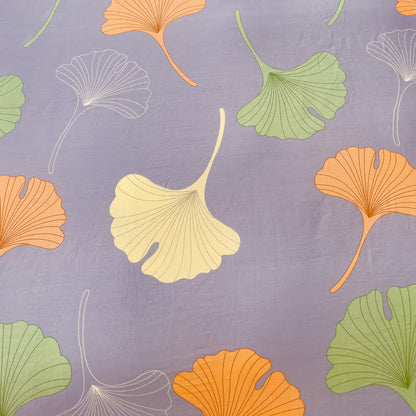 Set copripiumino in cotone con foglie di ginkgo (4 pezzi)