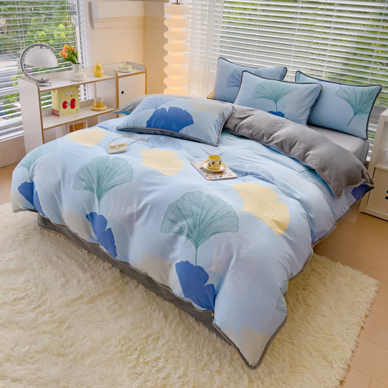 Set di biancheria da letto morbida Refresh Ginkgo Leaf (4 pezzi)
