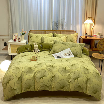 Biancheria da letto in cotone spazzolato con foglie di ginkgo