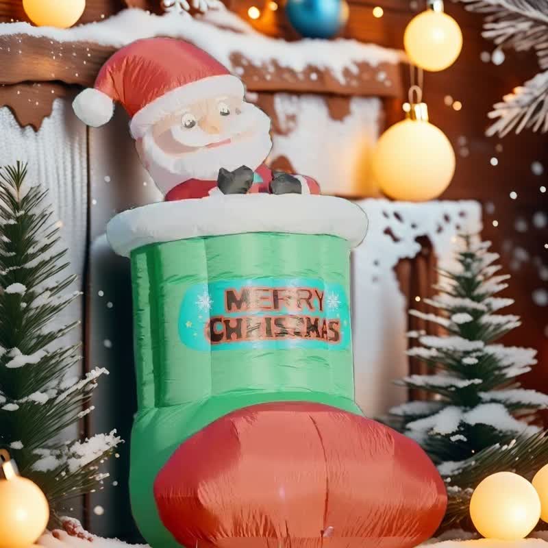 [Spedizione in 24 ore] Decorazione gonfiabile dinamica natalizia con luci a LED