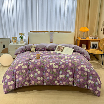 Elegante biancheria da letto in cotone spazzolato Tulip