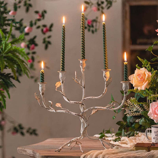 Candeliere romantico decorativo in ferro vintage
