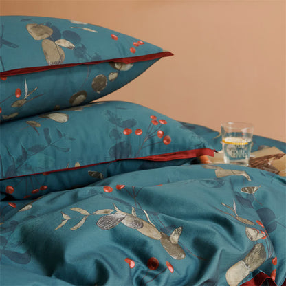 Set di biancheria da letto in cotone in stile retrò letterario (4 pezzi)