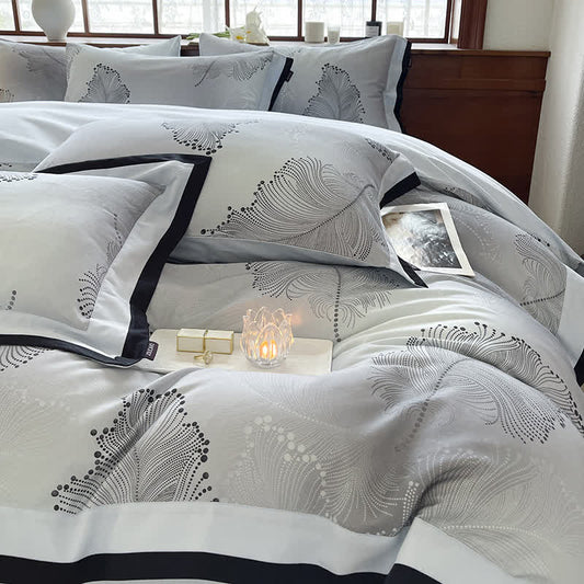Lussuoso set di biancheria da letto floreale in cotone spazzolato (4 pezzi)