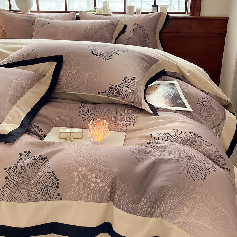 Lussuoso set di biancheria da letto floreale in cotone spazzolato (4 pezzi)