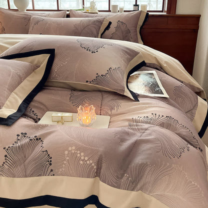 Lussuoso set di biancheria da letto floreale in cotone spazzolato (4 pezzi)