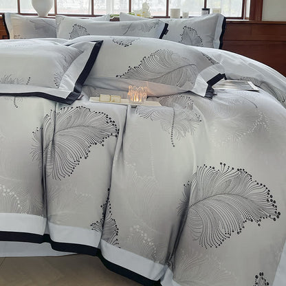 Lussuoso set di biancheria da letto floreale in cotone spazzolato (4 pezzi)