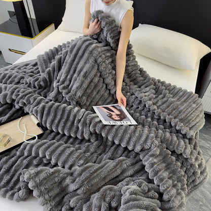 Coperta reversibile in pile caldo