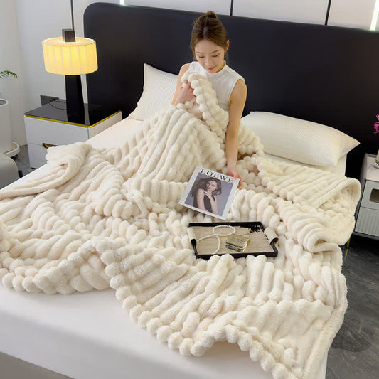 Coperta reversibile in pile caldo