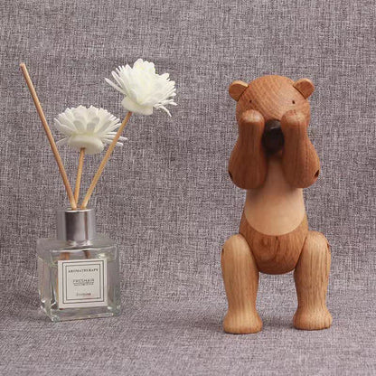 Ornamento a forma di orso marionetta mobile in legno
