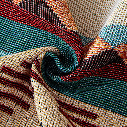 Copridivano etnico in cotone e lino bohémien