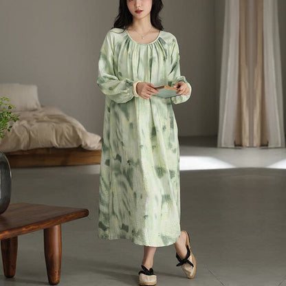 Camicia da notte lunga con imbottitura in cotone sul petto