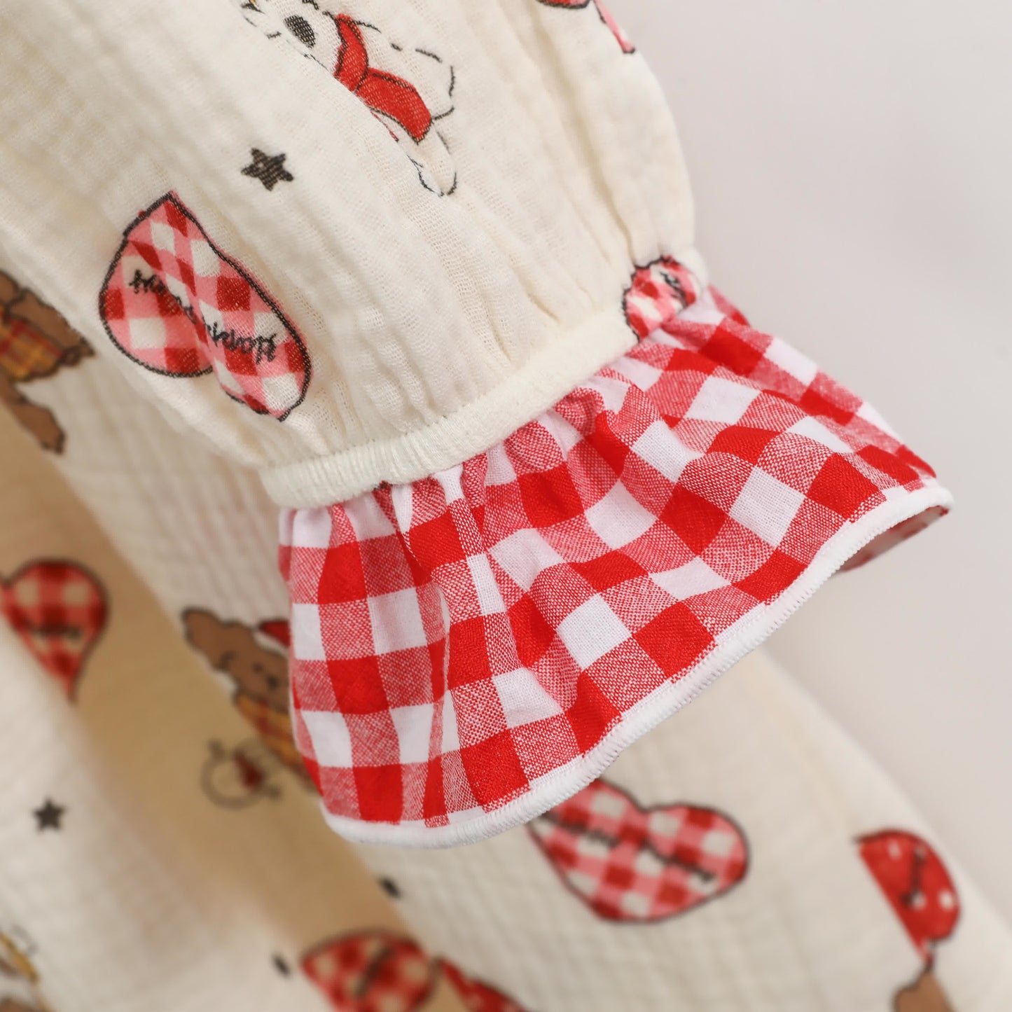 Camicia da notte lunga con colletto per bambola in cotone taglie forti