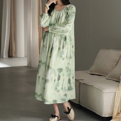 Camicia da notte lunga con imbottitura in cotone sul petto