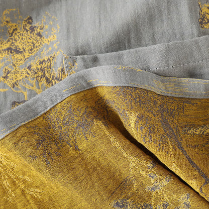 Pigiama in cotone con kimono con paesaggio neutro