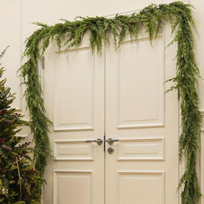 Ghirlanda di pino Norfolk, decorazione natalizia per la casa