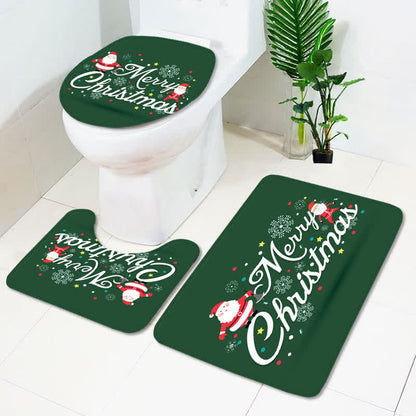 Set di tappetini per tenda da doccia "Buon Natale"