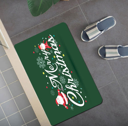 Set di tappetini per tenda da doccia "Buon Natale"