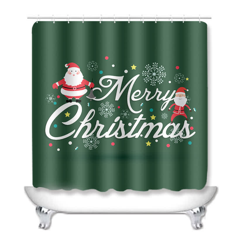 Set di tappetini per tenda da doccia "Buon Natale"