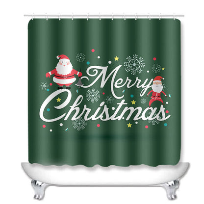 Set di tappetini per tenda da doccia "Buon Natale"